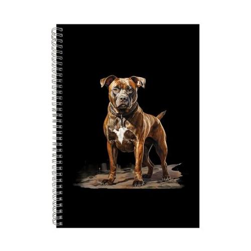 Pit_23 A4 Notebook Spiral and Lined Pitbull Lovers Graphic Notepad Gift 183