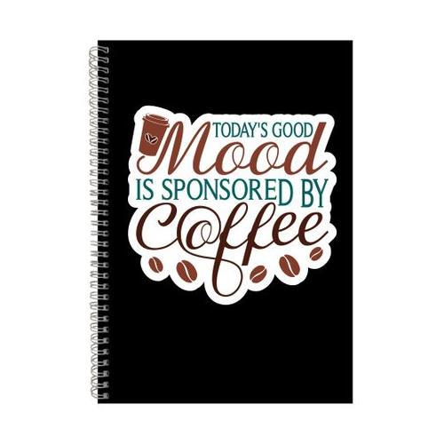 Sponsored A4 Notebook Spiral and Lined Coffee Sayings Graphic Notepad 119