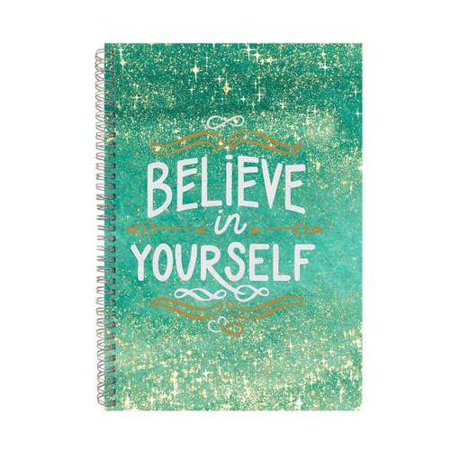 Yourself A4 Notebook Spiral Lined Motivational Graphic Notepad Present 117