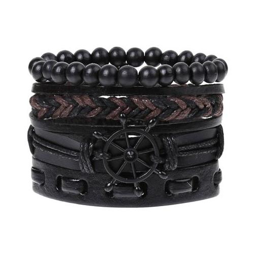 Vintage Fashion - Unique Multilayer Tribal Wrap Leather Bracelet - Style 3