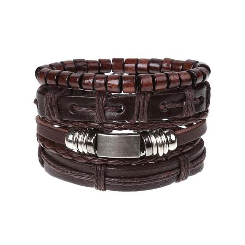 Vintage Fashion - Unique Multilayer Tribal Wrap Leather Bracelet - Style 9