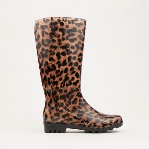 Real Printed Wellie Boot Leopard