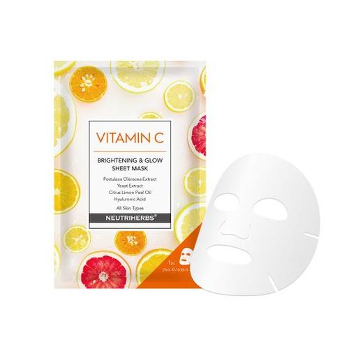 Neutriherbs Vitamin C Brightening and Glow Sheet Mask - 5 Masks