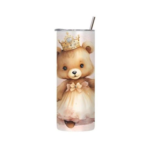 Princess_1 20 Oz Tumbler with Lid Straw Teddy Bear Lovers Graphic Gift 190