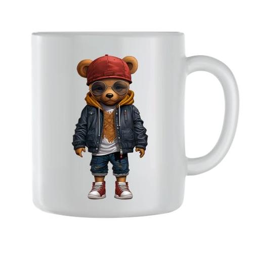 Red Coffee Mugs for Men Women Trendy Hip Hop Bear Lover Graphic Cup Gift191
