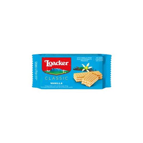 Loacker Classic Vanille Wafers - 1 x 45g (1 Individual Packet)