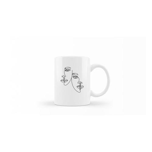 Designer Line Art Coffee Mug - Beauty 38