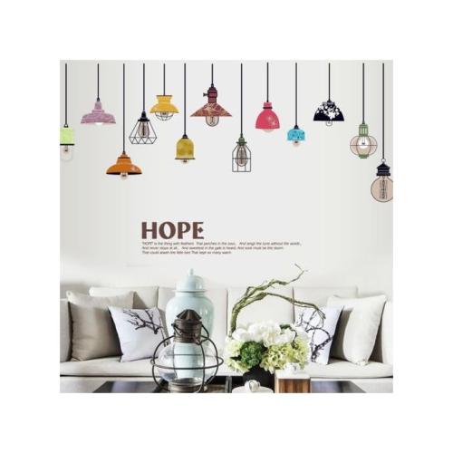 New Wall Stickers Colorful Chandelier Bedroom Living Room TV Wall Wall Stickers 646988 Color-5