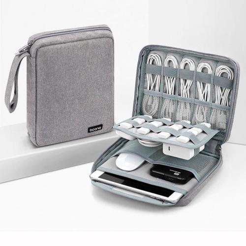 Cable Organizer Bag For Electronic Accessories Double Layer Cable Storage Bag