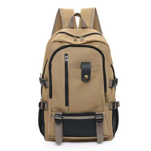 Double-Shoulder Canvas Backpack