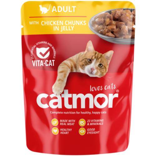 Catmor Chicken Chunks In Jelly Adult Wet Cat Food 70g