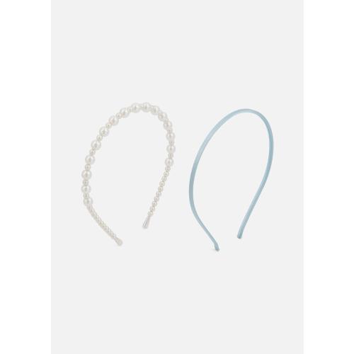 Plain & Faux Pearl Alice Bands 2 Pack