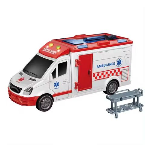 Ambulance Plastic Toys Musical Light Carry Stretcher Friction Toy Vehicle
