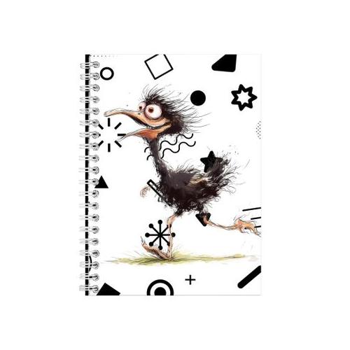 Coming A5 Notebook Spiral and Lined Trendy Birds Graphic Notepad Gift 221