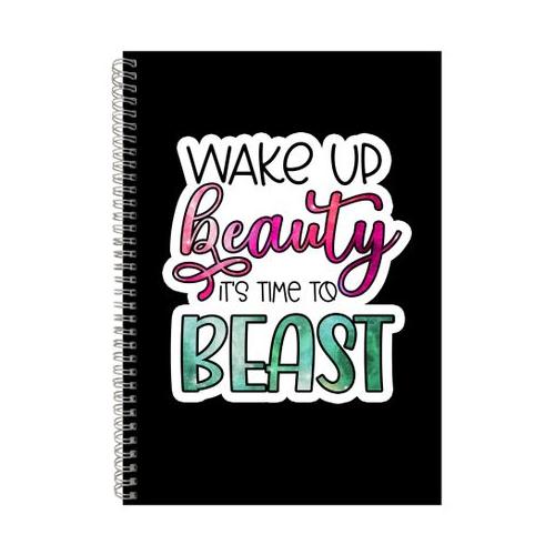 Beast A4 Notebook Spiral and Lined Sarcastic Saying Graphic Notepad Gift215