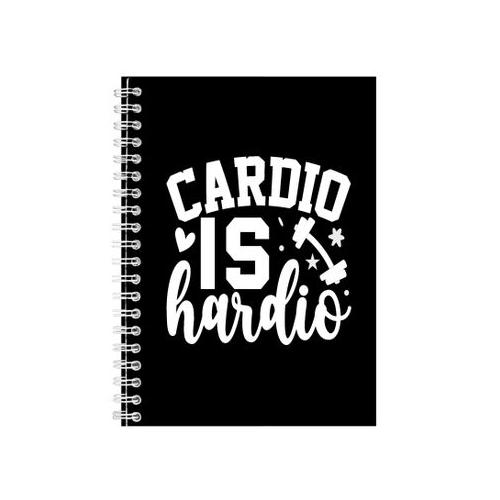 Hardio A5 Notebook Spiral and Lined Workout Quotes Graphic Notepad Gift 207