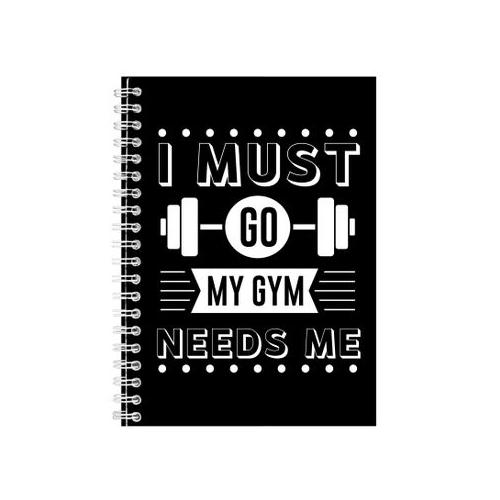 Must Go A5 Notebook Spiral and Lined Workout Quote Graphic Notepad Gift 207
