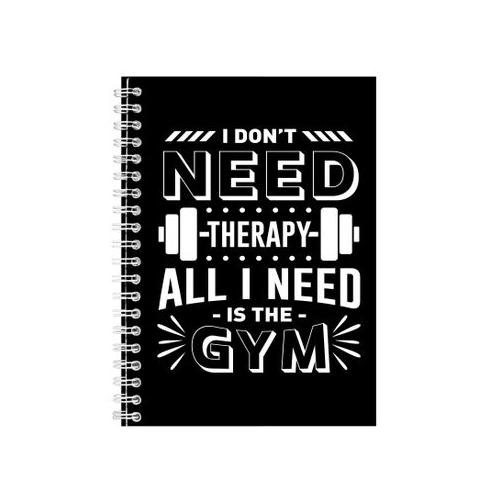 Gym A5 Notebook Spiral and Lined with Workout Quote Graphic Notepad Gift207