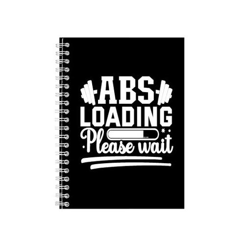 ABS A5 Notebook Spiral and Lined with Workout Quote Graphic Notepad Gift207