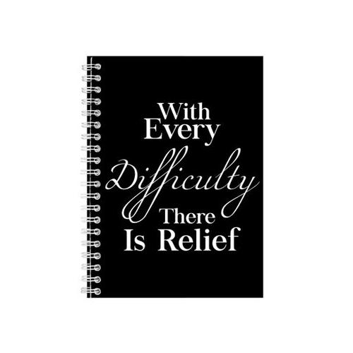 Relief A5 Notebook Spiral Lined Motivational Saying Graphic Notepad Gift206