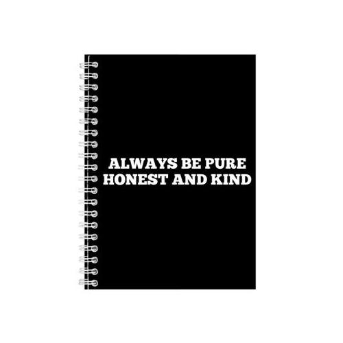 Pure A5 Notebook Spiral Lined Motivational Sayings Graphic Notepad Gift 206