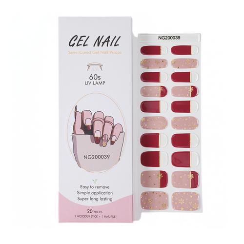 UV/LED Semi Cured Gel Nail Wraps No.39