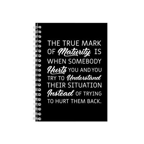 Maturity A5 Notebook Spiral Lined Motivational Sayings Graphic Notepad 206