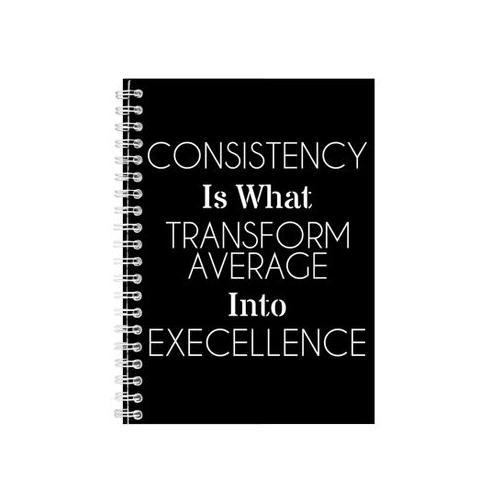 Consistency A5 Notebook Spiral Lined Motivational Saying Graphic Notepad206