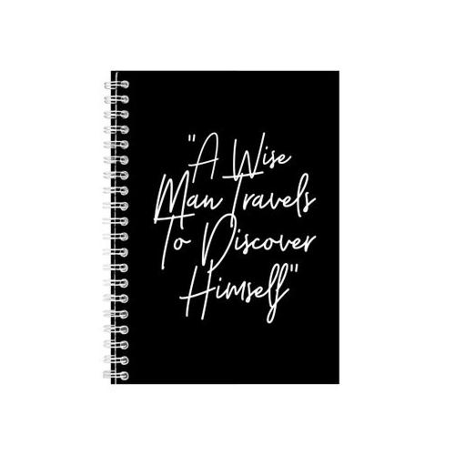 Travels A5 Notebook Spiral Lined Motivational Sayings Graphic Notepad 204