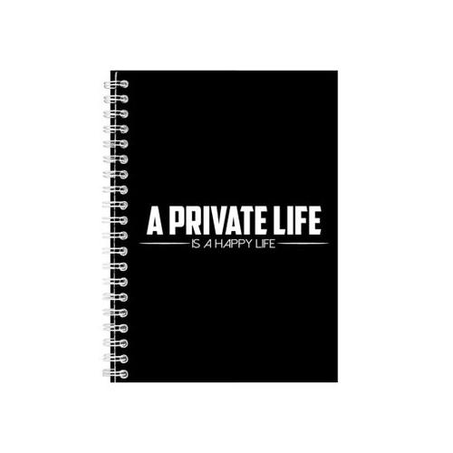 Private A5 Notebook Spiral Lined Motivational Sayings Graphic Notepad 204
