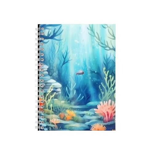 Underwater_1 A5 Notebook Spiral and Lined Ocean Graphic Notepad Sea Gift172