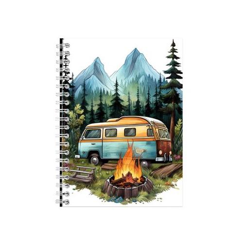 Wilderness A5 Notebook Spiral and Lined Camping Graphic Notepad Gift 164