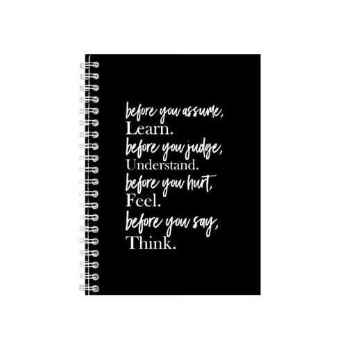 Understand A5 Notebook Spiral and Lined Motivational Graphic Notepad 148
