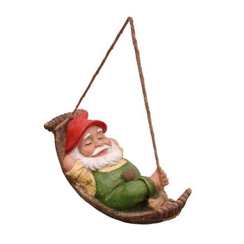 Decor Hanging Peaceful Sleeping Hammock Gnome Ornament (14cm)
