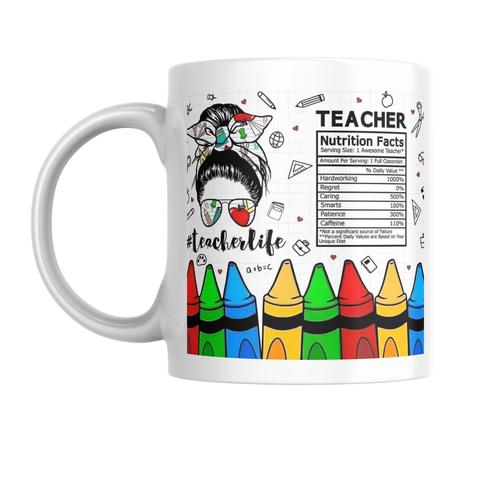 Teacher life facts Printed Coffee Mug