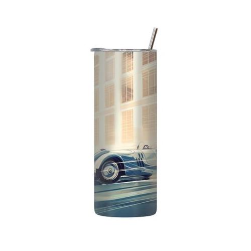 Bright 20 Oz Tumbler with Lid Straw Trendy Old Vintage Car Graphic Gift 211