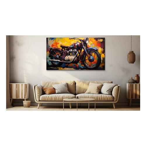 Canvas Wall Art - Timeless TriumphBike Abstract - HD0166