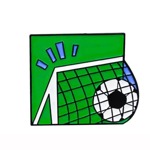 Mini Lapel Pins Unisex Decorative Kick In The Goal Brooch-B