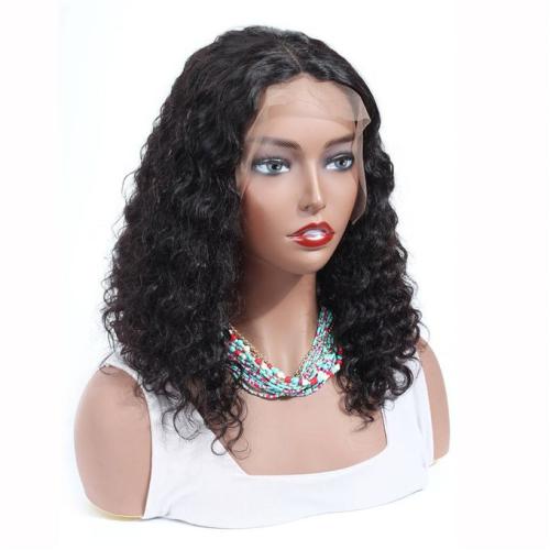YesSynthetic Synthetic Wigs Deep Wave  Hair Synthetic Wig Front Short Bob, Unprocessed  Virgin Hair Synthetic Wig Wet and Wavy