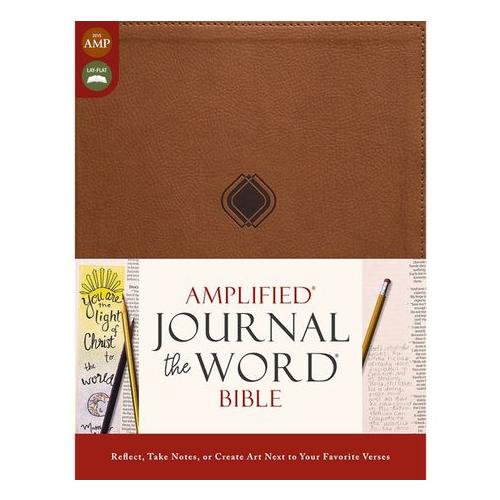 Amplified Journal the Word Bible, Leathersoft, Brown: Reflect, Take Notes, or Create Art Next to Your Favorite Verses
