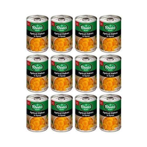 Rhodes Apricot Halves In Syrup - 12 x 410g