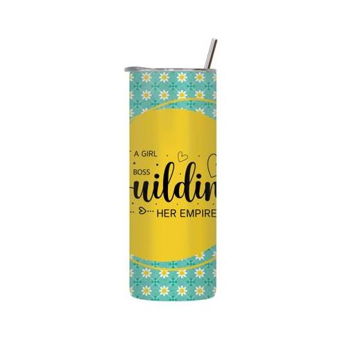 Building 20 Oz Tumbler with Lid Straw Trendy Small Biz Graphic Present 131
