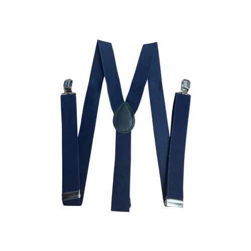 Adjustable Solid Straight Clip Suspenders