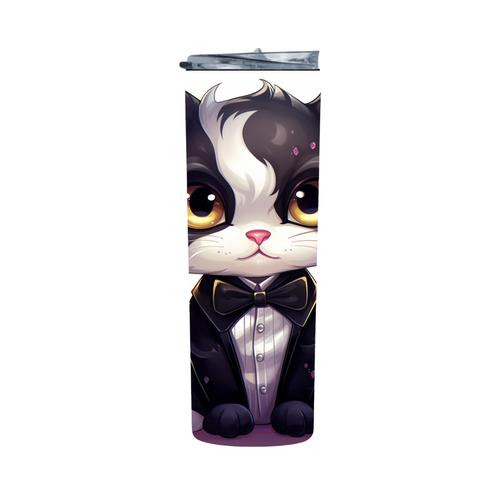 Cute Tuxedo Cat Chibi Style Colorful 2 20 Oz Straight Skinny Tumbler 228