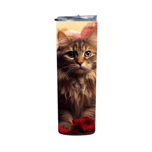 Adorable Cat In Valentines Day 4 20 Oz Straight Skinny Tumbler 226