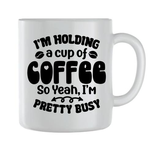 Pretty Busy Coffee Mugs for Men Women Trendy Graphic Saying Cups Present118