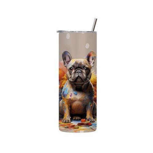 Artist 20 Oz Tumbler with Lid and Straw Trendy Frenchies Graphic Present105