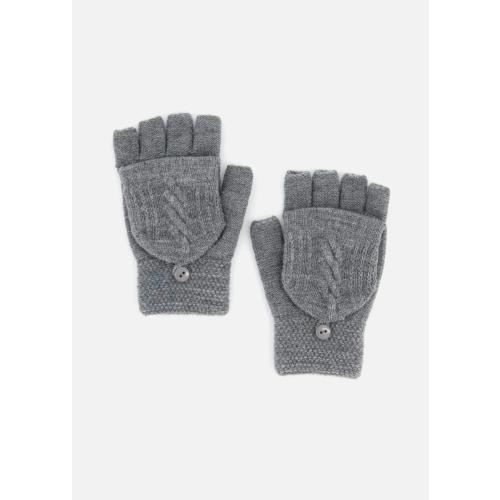 Button Knit Fingerless Gloves