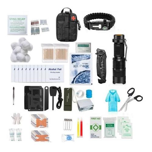182 in 1 Tactical Emergency Outdoor First Aid and Survival Kit AGCY-16