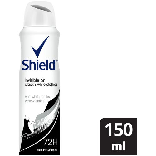 Women Antiperspirant Deodorant Body Spray Invisible Black and White 150ml